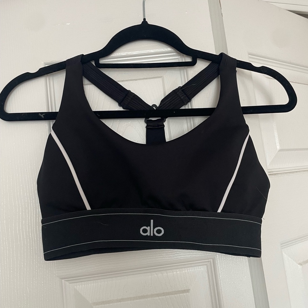 ALO suit bra size small sports bra black and white